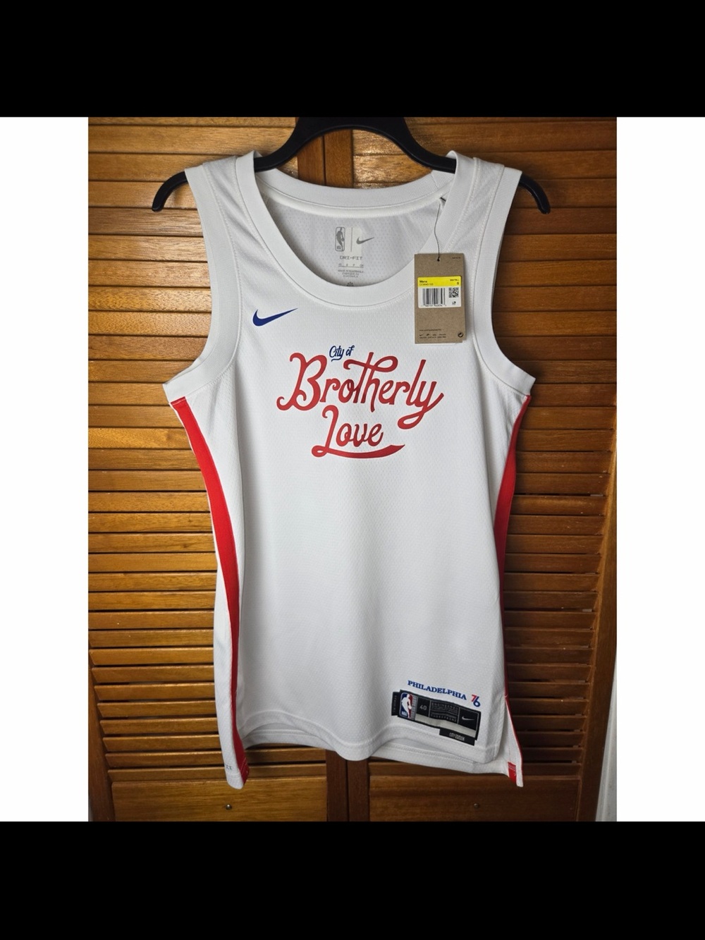 Philadelphia 76ers Nike City Edition Jersey Away Mens Small